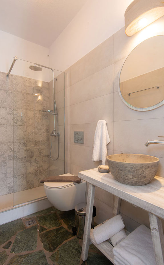 Modern bathroom at the two-room apartments