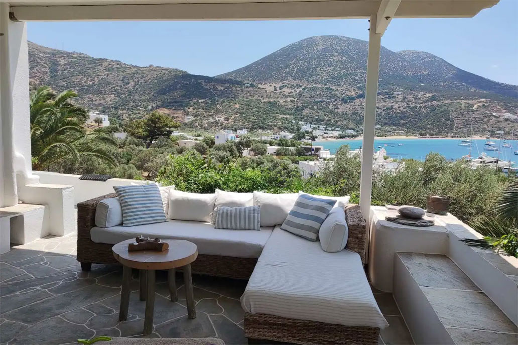 Villa Vathi à Sifnos, vue sur la mer