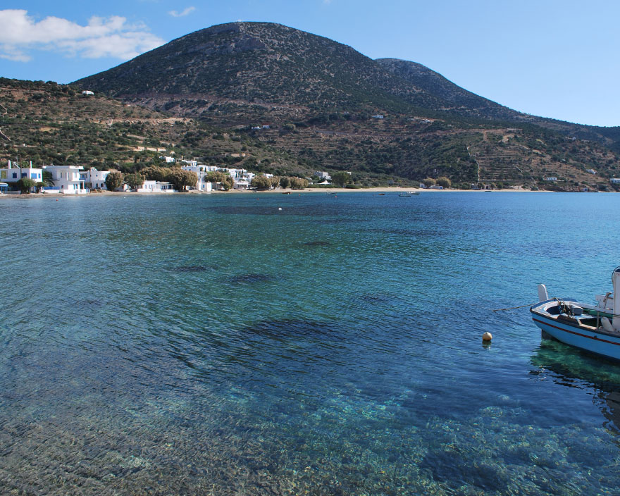The beach of Vathy in Sifnos